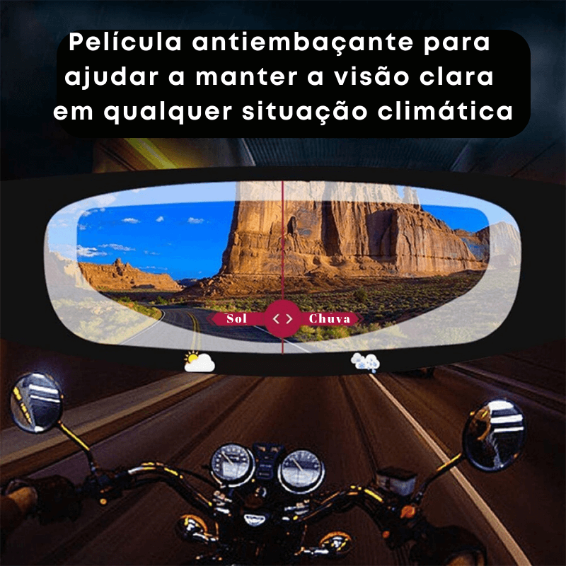 Anti chuva e antiembaçante motoqueiros