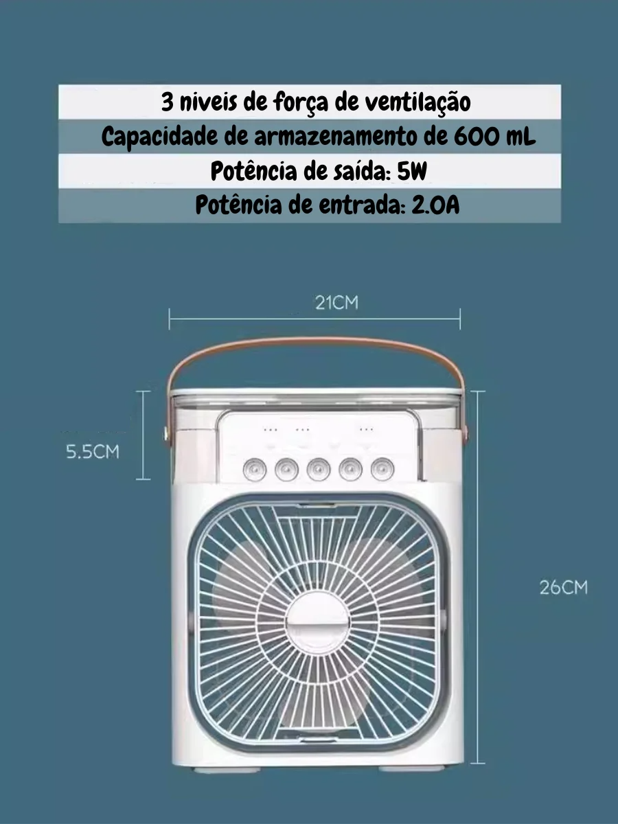 Mini Ventilador Portátil Refrigerador USB