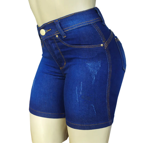 Bermuda Jeans Feminina Cintura Alta Lycra – Laralt