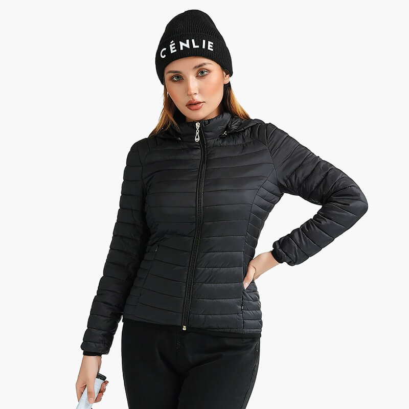 Jaqueta Feminina Winter Acolchoada Com Capuz