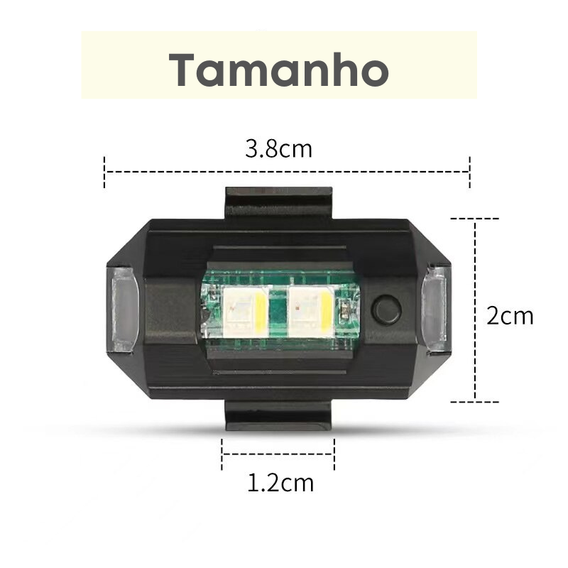 Luz de Led Strobo Sinalizador Anti Colisão